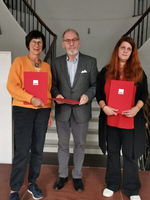 Von links: Ute Butz (25), Lutz Jahr (50), Janina Neuenfeldt (25)